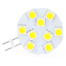 Free Shipment  Round Board SMD5050 G4 Led Lamp 9led 12V Marine Camper Carts Bulb Lighting 1000pcs/lot 2024 - buy cheap