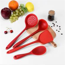 4pcs Silicone Cooking Tool Sets Soup Spoon Practical Spatula Food Serving Scoop Kitchen Utensil Tableware For Home 2024 - buy cheap