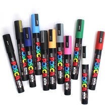 3pcs Japan Uni Marker PC-5M Anime Special Poster Graffiti Painting Beginner Filling Oily Brush Student 2024 - buy cheap