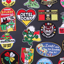 ZOTOONE Oetel donk Emblem Frog Carnival for Netherland Iron on Full Embroidered Patches Stickers on Clothes Embroidered Patch H 2024 - buy cheap