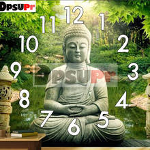 Dpsupr 5D Diamond Painting Buddha statue Kit With Clock Mechanism stitch Full Square/Round Diamond Embroidery Mosaic Home Gift 2024 - buy cheap
