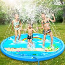 Verão inflável sprinkler água brinquedo para a criança wading aprendizagem kiddie água jogar esteira brinquedos do bebê wading natação anel almofada 2024 - compre barato