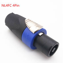 good quality Speaker Connector 4Pin Speaker Powercon NL4FC 4 Pole Speakon Plug Male Professional audio power aviation plug Blue 2024 - buy cheap
