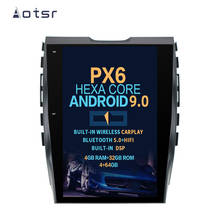 Aotsr-REPRODUCTOR Multimedia para coche Tesla, pantalla Vertical de 12,1 pulgadas, Android 9,0, DVD, navegación GPS, carplay integrado, para Ford Edge 2015-2018 2024 - compra barato