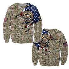 USA Flag Camo Coast Guard 3D All Print Plus Hoodie  Man Women Harajuku Outwear Zipper Pullover Sweatshirt Casual Unisex Jacket 2024 - buy cheap