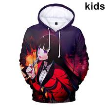3 To 14 Years Kakegurui Clothing Children Boys Girls Long Sleeve Hoodie Sweatshirt Jabami Yumeko Cosplay Teen Jacket Clothes 2024 - buy cheap