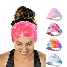 Diadema de algodón para mujer, Tie-dye turbante, banda para el cabello deportiva para gimnasio, maquillaje, Yoga, Bandanas para envolver el cabello, accesorios elásticos para el cabello 2024 - compra barato