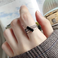 Мужские и женские кольца на костяшки пальцев, винтажные обручальные кольца черного цвета в стиле ретро, кольца цепи 2024 - купить недорого