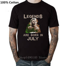 Camiseta legal casual legend are born em julho, camiseta masculina conor mcgrego, camiseta de papai bro, presentes de aniversário, camisetas de boxe 2024 - compre barato