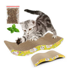 Gato scratch brinquedo gato riscando placa ondulada moagem garra placa gatos scratchers para gato brinquedos catnip almofada de papel raspador esteira w 2024 - compre barato