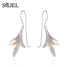 Bohemian Fashion Flower Earrings For Women Silver Color Long Chain Earings Jewelry Wedding Gifts Daisy Lily Shape Earrings Studs 2024 - buy cheap