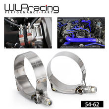 WLR RACING-(2 шт./лот) SS304 зажимы 2 "дюйма 54 мм-62 мм из нержавеющей силикона турбо шланг муфта Т болт зажим комплект WLR5250 2024 - купить недорого