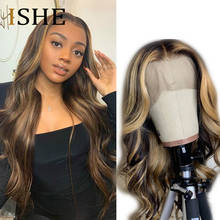 Honey Blonde Colored Human Hair Wigs Highlight Body Wave Wig Pre Plucked Ombre 360 Lace Frontal Wigs For Women Remy Hair 150 2024 - buy cheap