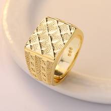 Золотое мужское кольцо на палец, мужские ювелирные изделия, роскошные мужские кольца, матовые, открытые, регулируемые, размер кольца 2024 - купить недорого