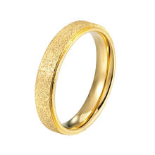 Горячая Распродажа, матовое кольцо шириной 2 мм и 4 мм, кольцо из нержавеющей стали золотого цвета высокого качества, Ювелирное кольцо, оптовая продажа 2024 - купить недорого