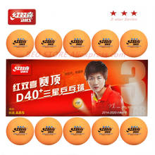 Мячи для настольного тенниса DHS 3-star D40 + оранжевые мячи для настольного тенниса 3 звезды из нового материала, мячи для пинг-понга из АБС-пластика 2024 - купить недорого