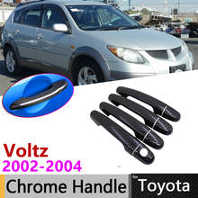 Черная крышка ручки двери из углеродного волокна для Toyota Voltz 2002 ~ 2004 автомобильные аксессуары наклейки Набор отделки 4 двери 2003 2024 - купить недорого