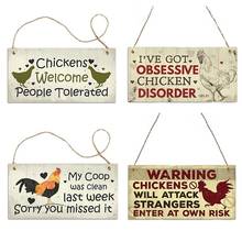 Chicken Wooden Sign Friendship Sign Best Friend Plaque Gift Shabby Heart & Thank You Hanging Gift Plaque Pendant Tags Decor 2024 - buy cheap