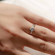 Новинка 2020, изысканное кольцо, натуральный белый, стразы, для невесты, принцессы, свадьбы, помолвки, необычное кольцо, Размеры 6-10 2024 - купить недорого