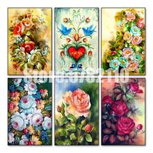 Rose 5d Diy Diamond Painting Cross Stitch Flowers Embroidery Diamond Mosaic Paintings Full Square Rhinestone Gifts Craft Picture 2024 - buy cheap