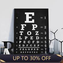 Snellen Eye Chart Canvas Painting Wall Pictures Eye Doctor Gifts Vintage Optometry Eye Chart Art Prints Eye Clinic Decor 2024 - buy cheap