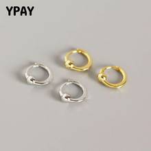 YPAY 100% Pure 925 Sterling Silver Hoop Earrings for Women Small Bead Circle Earring Brinco Fine Jewelry Christmas Gifts YME559 2024 - buy cheap