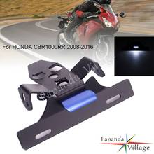 Para honda cbr1000rr 2008-2016 cauda da motocicleta tidy fender eliminator quadro de registro suporte da placa de licença led luz 2024 - compre barato