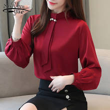 blusas mujer de moda 2021 dames blouses lange mouwen womens tops and blouses Office Lady Stand lantern Sleeve shirt 7040 50 2024 - buy cheap