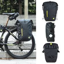 Rinowalk bolsa de bicicleta impermeável de 25l, bolsa de ombro multifuncional para ciclismo, banco traseiro de bicicleta de estrada mtb, saco de bagagem 2024 - compre barato