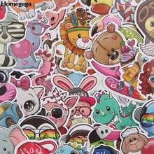 Homegaga 40Pcs/set Cartoon Cute Pets Stickers Animal Stickers Skateboard Luggage Stickers Wall Decals Gifts for Kids D2557 2024 - buy cheap