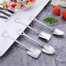 Stainless Steel Spade Spoon Creative Ice Cream/Dessert/Watermelon Spoon Cute Shovel Spoon Kitchen Accessories Home Table Decor 2024 - buy cheap