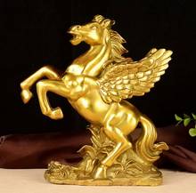 Медная Статуя медная лошадь фэн-шуй украшение из чистой меди Летающая лошадь двенадцать знаков зодиака офисный стол готов для деловых подарков 2024 - купить недорого