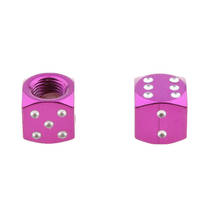 4Pcs Dice Valve Stem Caps Motorcycle Car Bike Tire Wheel Cover Purple 2024 - buy cheap