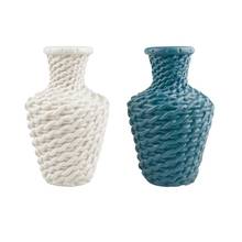 Пластиковые цветы, яркие белые вазы, имитация керамической вазы, стандартная Цветочная корзина в скандинавском стиле 2024 - купить недорого