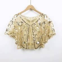 Women's Vintage 1920s Shawl Beaded Sequin Bolero Flapper Evening Cape Lace Jacket With Small Shoulder 0433 2024 - buy cheap