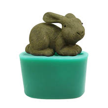 3D кролик силиконовые формы для тортов украшения Пасхальный кролик изготовление свечей формы животных Форма штукатурка Смола форма для десерта пресс-формы для выпечки 2024 - купить недорого