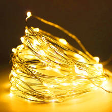 New Year 2M 5M 10M Led Light String Copper Wire 3AA Battery Christmas Decorations 2022 for Garland Holiday Wedding Party Decor 2024 - buy cheap