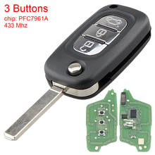 433MHz 3 Buttons Smart Car Remote Key with ID46 PFC7961A Chip Auto Car Key Replacement Fit for Renault Fluence Megane III 2024 - buy cheap