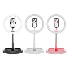 11.5 inch LED Selfie Ring Light tripod Telescopic Selfie Stand Phone Stand Holder with Fill Lamp for Youtube Tik Tok Makeup Live 2024 - buy cheap