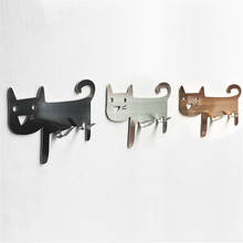 Creative Stainless Steel Cat Pattern Hook Environmental Protection Self-Adhesive Punch-Free Storage Kitchen Bathroom Clothe Rack 2024 - buy cheap