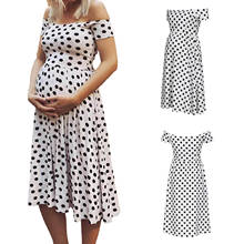 Летние платья для беременных, модное женское платье с коротким рукавом и принтом, платье для беременных, женское платье 2024 - купить недорого