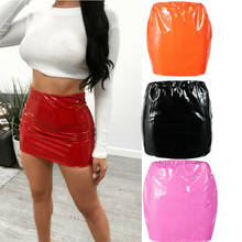 Women Sexy Pencil Skirts Zipper High Waist Skirt Pure Colour PU Leather Skirt Stretch Bodycon Short Mini Skirts Hot Fashion 2024 - buy cheap