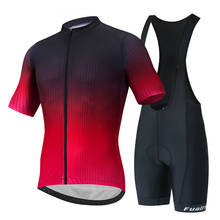 FUALRNY Pro Cycling Jersey set Neon Green MTB Racing Bike Clothes Summer Mountain Bicycle Clothing Cycling Set Cycling Wear 2024 - buy cheap
