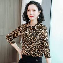 Women Blouse Autumn Leopard Dress Women's Chiffon Blouse Shirt Women's Cardigan Blusas Ropa De Mujer 2024 - buy cheap