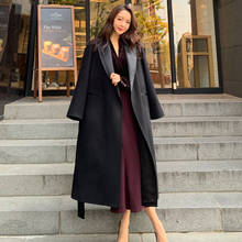2020 outono inverno mulheres longo casaco de trench com cinto manga comprida sobretudo coreano senhoras roupa de exterior feminino corta-vento 2024 - compre barato