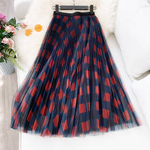 Fashion Tutu Tulle Skirt Women Long Skirt Women 2020 Elegant Long Maxi Skirt Female High Waist Pleated Girls Skirt XZ748 2024 - buy cheap