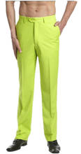 Pantalones rectos verdes fluorescentes para hombre Pantalones de traje de negocios ajustados para hombre/pantalones de pierna delgada de ocio de alta gama para hombre de moda 2024 - compra barato