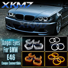 Angel Eyes For BMW E46 Coupe Convertible Cabrio Tuning Xenon Lens Headlight Cotton Halo LED DTM Rings Switchback Light Accessory 2024 - buy cheap