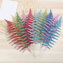 5pcs Glitter Leaves Christmas Tree Decoration Fashion Home Ornament Flower Party Wedding Supplies New Year Gifts 2024 - buy cheap