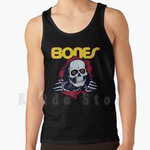 Bones tank tops vest 100% Cotton Skating Skateboarding Skeleton Skull Bones Skate Skate Or Die Dog Town 2024 - buy cheap